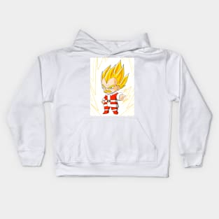 Santa Vegeta in super saiyan christmas in dragonball Kids Hoodie